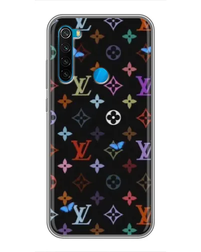 Чехол для Xiaomi Redmi Note 8 с картинкой «Цветная монограмма LV»