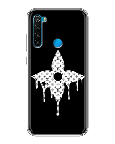 Чехол для Xiaomi Redmi Note 8 с картинкой «Цветочная монограмма»