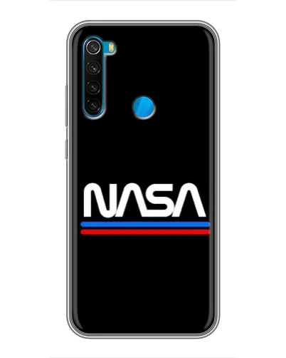 Чехол для Xiaomi Redmi Note 8 с картинкой «NASA — классика Red Blue»