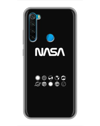 Чехол для Xiaomi Redmi Note 8 с картинкой «NASA — технический принт»