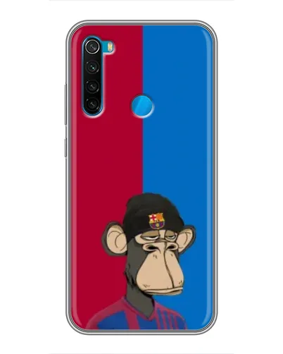 Чехол для Xiaomi Redmi Note 8 с картинкой «Bored Ape — фанат Барсы» Чехол для Xiaomi Redmi Note 8 с картинкой «Bored Ape — фанат Барсы»