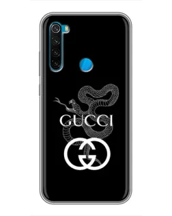 Чехол для Xiaomi Redmi Note 8 с картинкой «Gucci — серебряная змея»