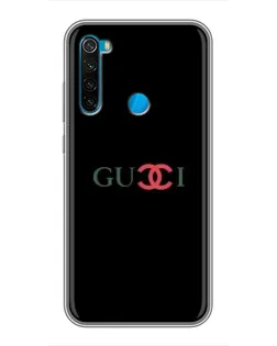 Чехол для Xiaomi Redmi Note 8 с картинкой «Gucci — красный градиент»