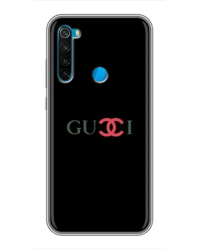 Чехол для Xiaomi Redmi Note 8 с картинкой «Gucci — красный градиент»