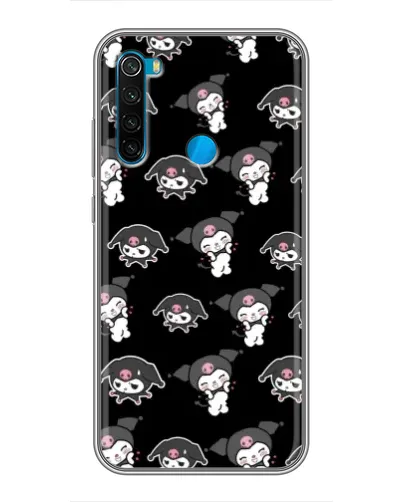 Чохол для Xiaomi Redmi Note 8 з картинкою «Чорний паттерн Kuromi»