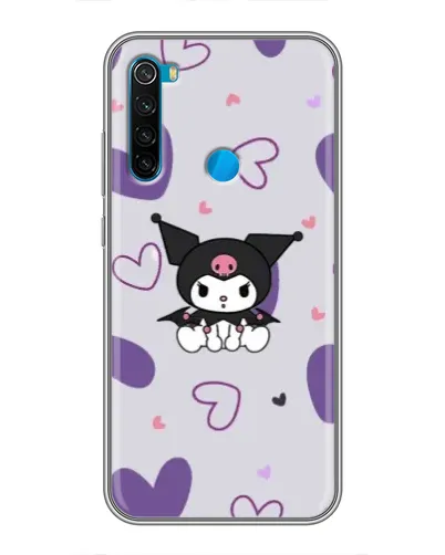 Чохол для Xiaomi Redmi Note 8 з картинкою «Kuromi та лавандові серця»