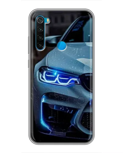 Чехол для Xiaomi Redmi Note 8 с картинкой «Взгляд BMW с синими фарами»