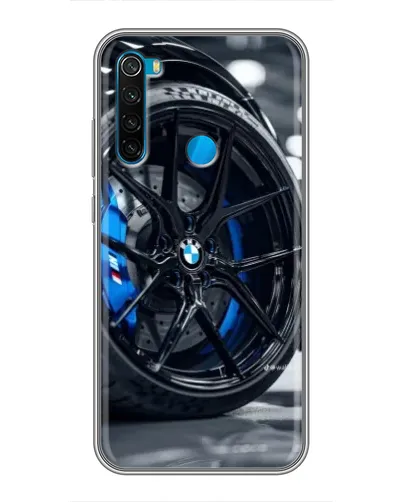 Чехол для Xiaomi Redmi Note 8 с картинкой «Колесо BMW вблизи»