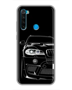 Чехол для Xiaomi Redmi Note 8 с картинкой «Темный силуэт BMW»