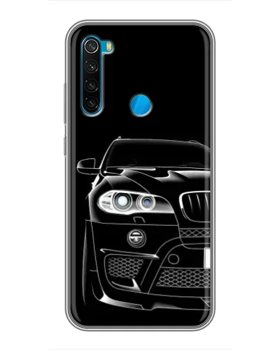 Чехол для Xiaomi Redmi Note 8 с картинкой «Темный силуэт BMW»