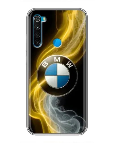 Чехол для Xiaomi Redmi Note 8 с картинкой «Золотистый дым BMW»