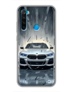 Чехол для Xiaomi Redmi Note 8 с картинкой «BMW в свете фар»