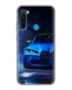 Чехол для Xiaomi Redmi Note 8 с картинкой «Голубая BMW M4»