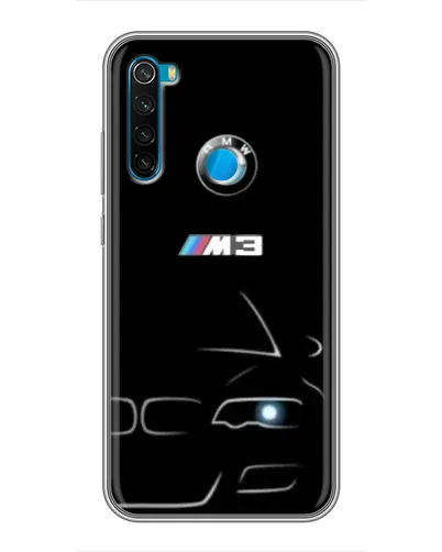 Чехол для Xiaomi Redmi Note 8 с картинкой «Минималистичный принт BMW M3»