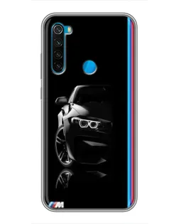 Чехол для Xiaomi Redmi Note 8 с картинкой «Силуэт BMW в темноте»