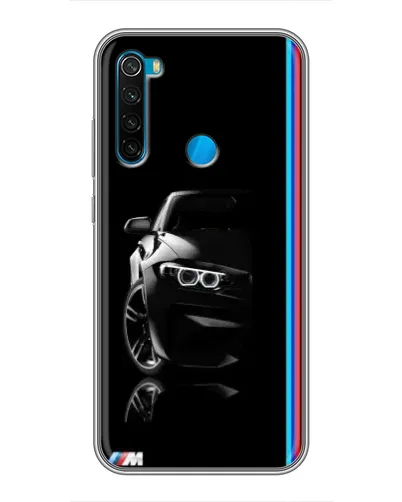 Чехол для Xiaomi Redmi Note 8 с картинкой «Силуэт BMW в темноте»