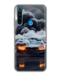 Чехол для Xiaomi Redmi Note 8 с картинкой «BMW в дыму»