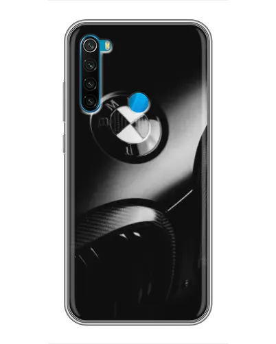 Чехол для Xiaomi Redmi Note 8 с картинкой «Эмблема BMW — макро»