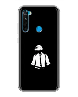 Чехол для Xiaomi Redmi Note 8 с картинкой «PUBG — белый шлем»