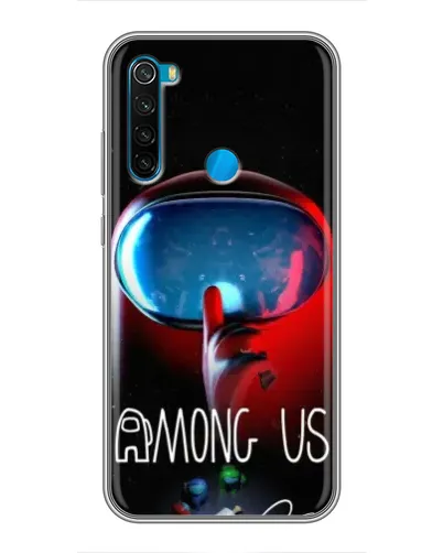 Чехол для Xiaomi Redmi Note 8 с картинкой «Красный импостер — макро» Чехол для Xiaomi Redmi Note 8 с картинкой «Красный импостер — макро»