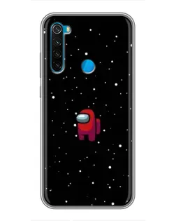 Чехол для Xiaomi Redmi Note 8 с картинкой «Красный Among Us»