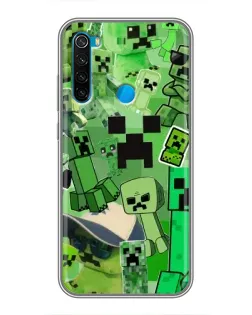 Чехол для Xiaomi Redmi Note 8 с картинкой «Криперы Minecraft»
