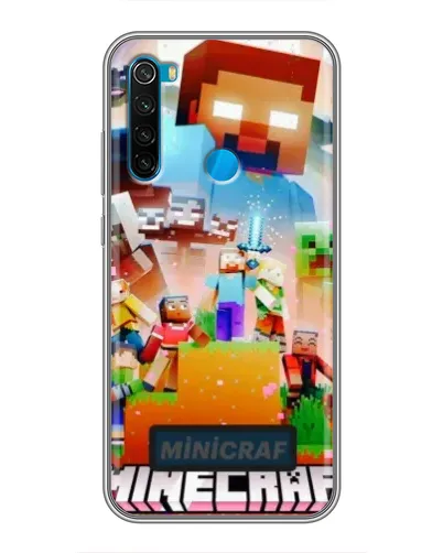 Чехол для Xiaomi Redmi Note 8 с картинкой «Minecraft герои игры»