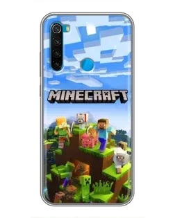 Чехол для Xiaomi Redmi Note 8 с картинкой «Minecraft классический мир»
