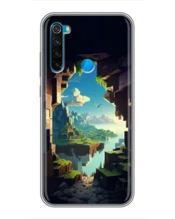 Чехол для Xiaomi Redmi Note 8 с картинкой «Вид из пещеры»