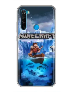 Чехол для Xiaomi Redmi Note 8 с картинкой «Minecraft ледяной мир»