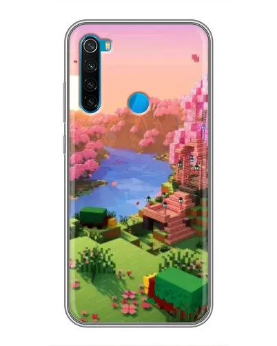 Чехол для Xiaomi Redmi Note 8 с картинкой «Розовое дерево Minecraft»
