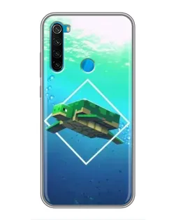 Чехол для Xiaomi Redmi Note 8 с картинкой «Черепаха Minecraft»