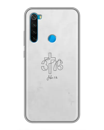 Чехол для Xiaomi Redmi Note 8 с картинкой «Иоанна 3:16 Крест»