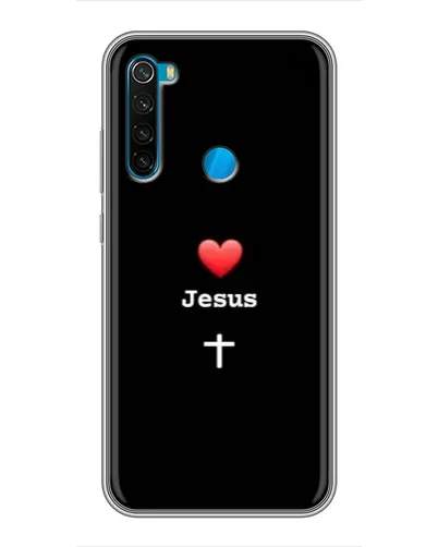 Чехол для Xiaomi Redmi Note 8 с картинкой «Сердце - Jesus»