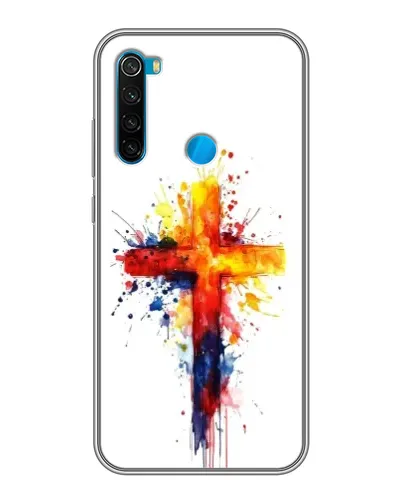 Чехол для Xiaomi Redmi Note 8 с картинкой «Акварельный крест»