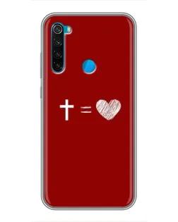 Чехол для Xiaomi Redmi Note 8 с картинкой «Уравнение любви»