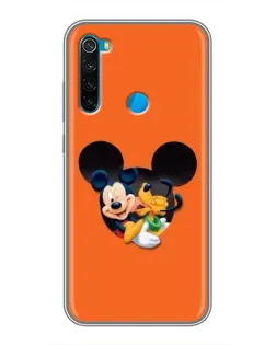 Чехол для Xiaomi Redmi Note 8 с картинкой «Сердце Микки Минни»