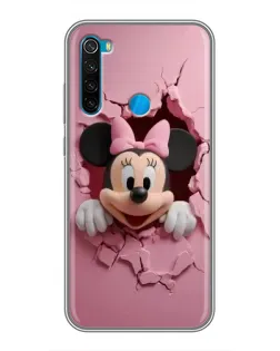Чехол для Xiaomi Redmi Note 8 с картинкой «Минни сквозь стену»