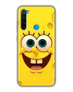 Чехол для Xiaomi Redmi Note 8 с картинкой «Губка Боб улыбка»