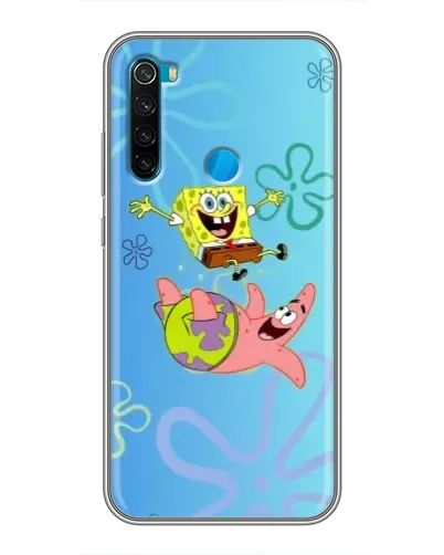 Чехол для Xiaomi Redmi Note 8 с картинкой «Спанч Боб и Патрик»