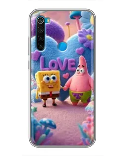 Чехол для Xiaomi Redmi Note 8 с картинкой «Губка Боб Патрик»