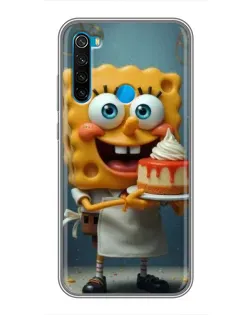 Чехол для Xiaomi Redmi Note 8 с картинкой «Повар Спанч Боб»