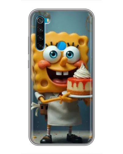 Чехол для Xiaomi Redmi Note 8 с картинкой «Повар Спанч Боб»