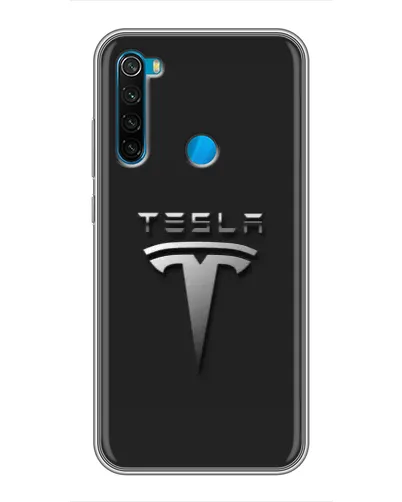 Чехол для Xiaomi Redmi Note 8 с картинкой «Стальной логотип Tesla» Чехол для Xiaomi Redmi Note 8 с картинкой «Стальной логотип Tesla»