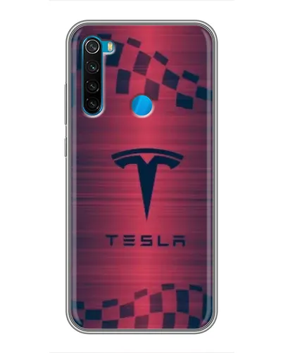 Чехол для Xiaomi Redmi Note 8 с картинкой «Тесла красный карбон» Чехол для Xiaomi Redmi Note 8 с картинкой «Тесла красный карбон»