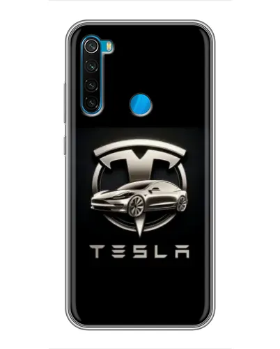 Чехол для Xiaomi Redmi Note 8 с картинкой «Tesla — серебристое авто» Чехол для Xiaomi Redmi Note 8 с картинкой «Tesla — серебристое авто»