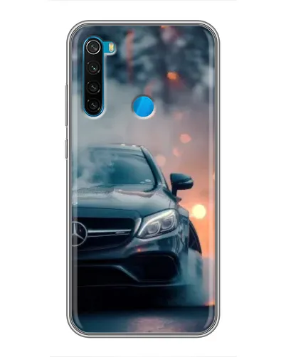 Чехол для Xiaomi Redmi Note 8 с картинкой «Mercedes — ночной город»