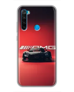 Чехол для Xiaomi Redmi Note 8 с картинкой «Mercedes AMG — красная линия»