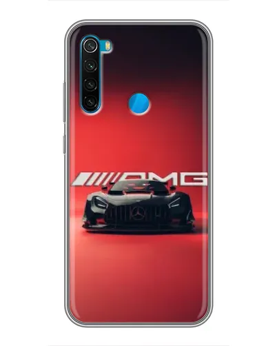 Чехол для Xiaomi Redmi Note 8 с картинкой «Mercedes AMG — красная линия»
