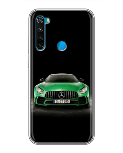 Чехол для Xiaomi Redmi Note 8 с картинкой «Mercedes — неоновый лого»